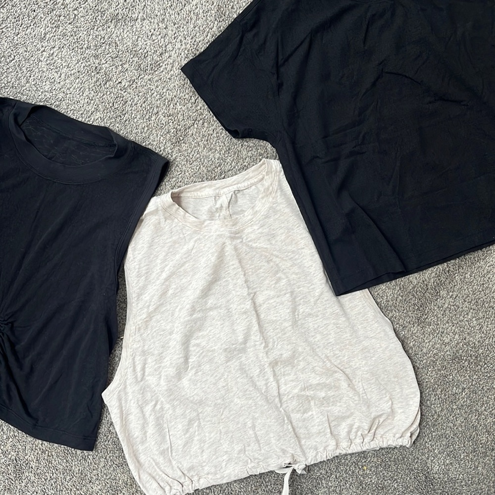 3 Lulu workout tops
